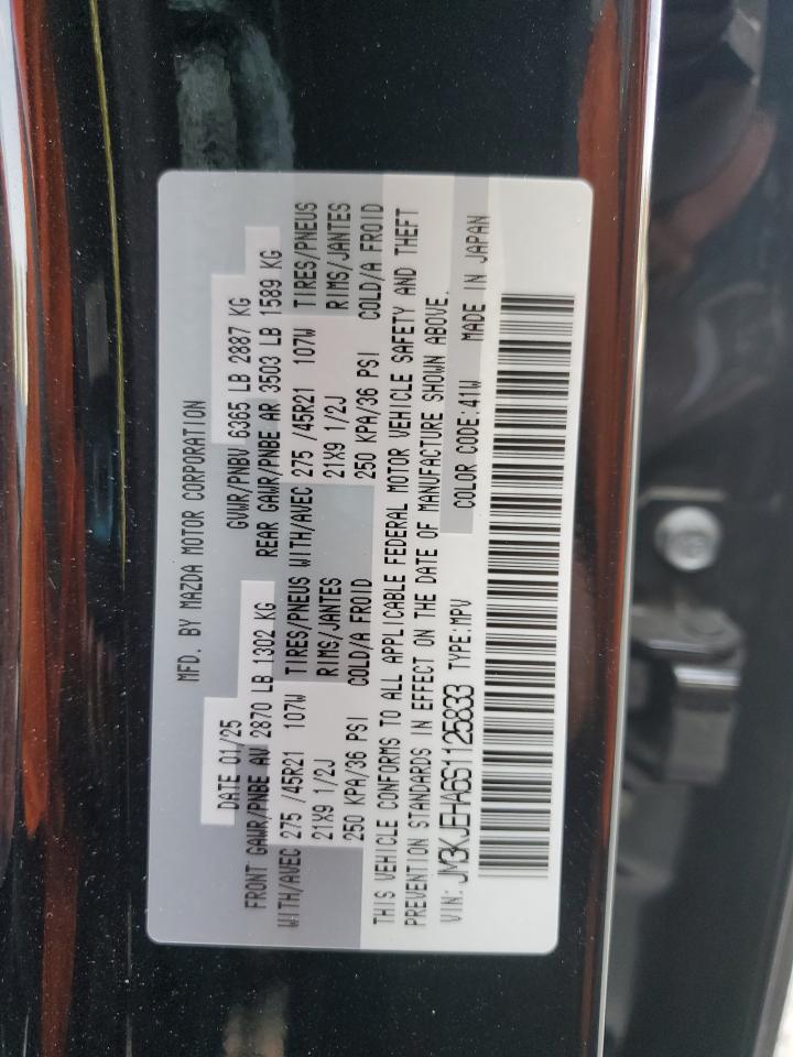 2025 Mazda Cx-70 Premium Plus VIN: JM3KJEHA6S1125833 Lot: 71626975