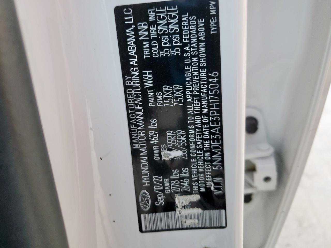 2023 Hyundai Tucson Limited VIN: 5NMJE3AE3PH175046 Lot: 81242555