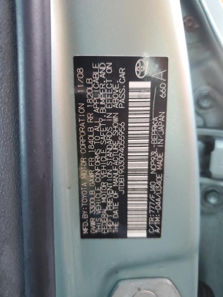 2009 Toyota Yaris VIN: JTDBT903094055956 Lot: 81415275