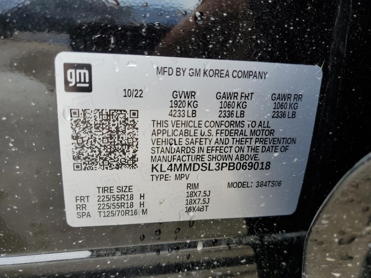 2023 Buick Encore Gx Select VIN: KL4MMDSL3PB069018 Lot: 71476395