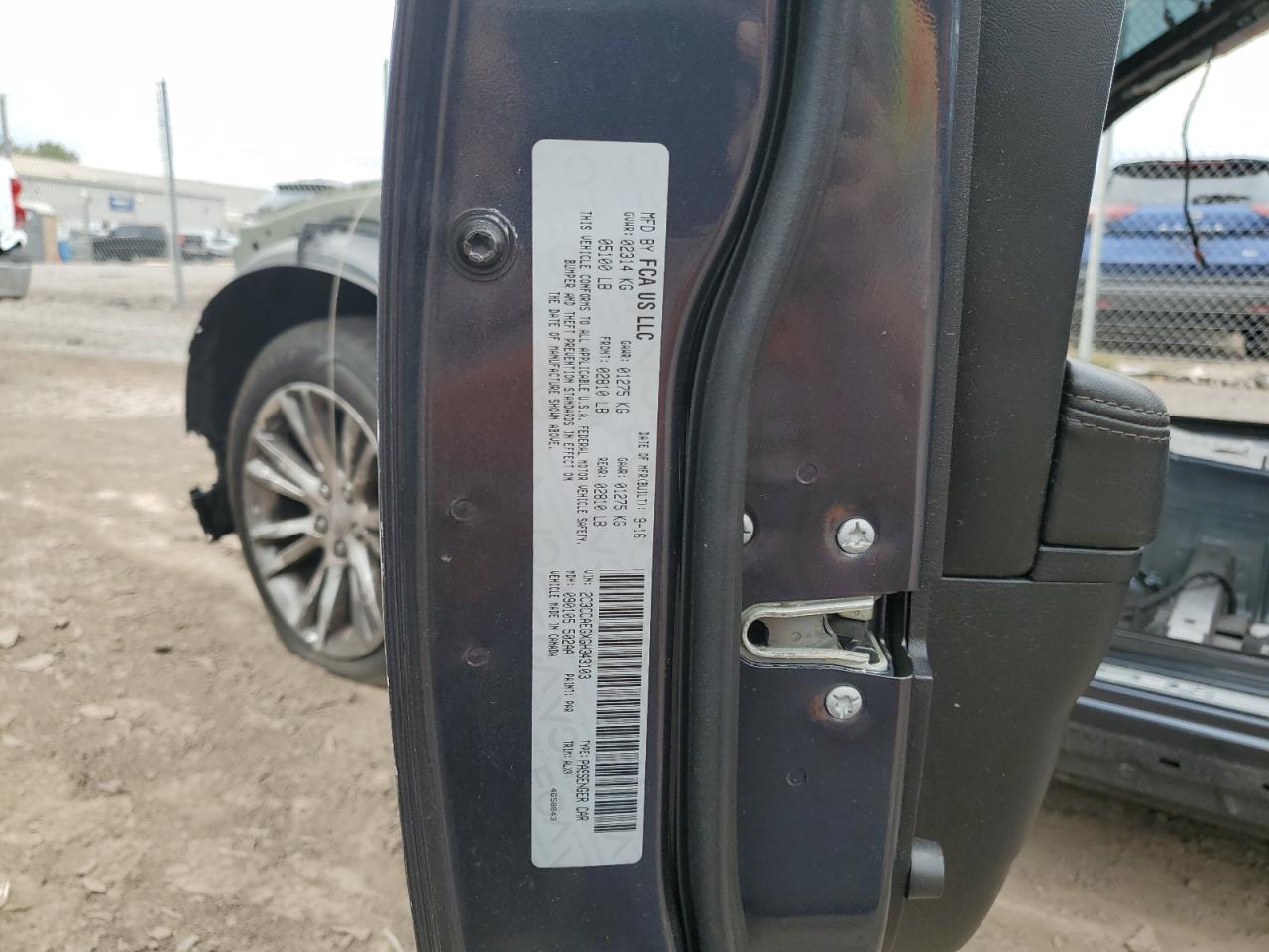 2016 Chrysler 300C VIN: 2C3CCAEGXGH343103 Lot: 71489475