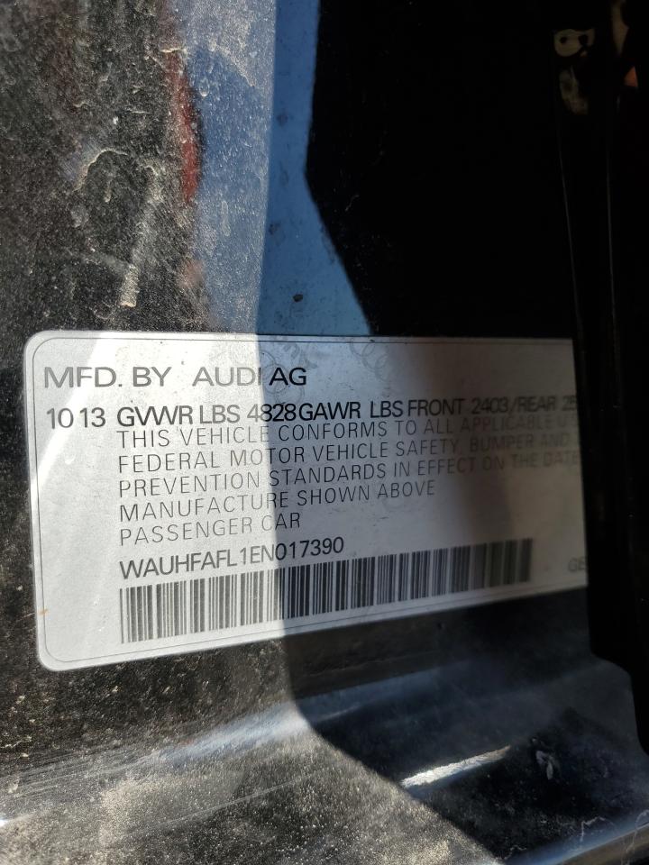 2014 Audi A4 Premium Plus VIN: WAUHFAFL1EN017390 Lot: 80140115