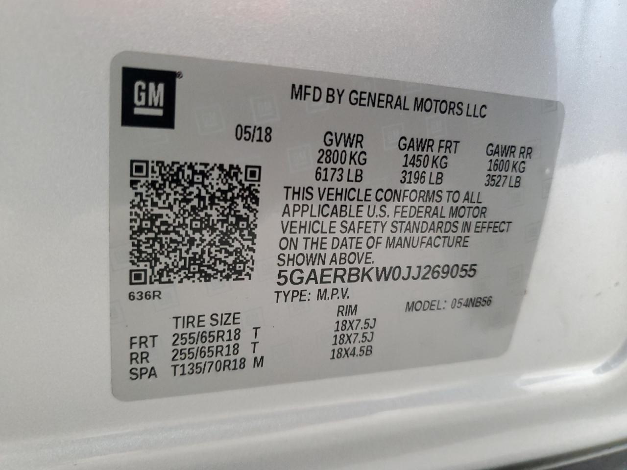 2018 Buick Enclave Essence VIN: 5GAERBKW0JJ269055 Lot: 71763715