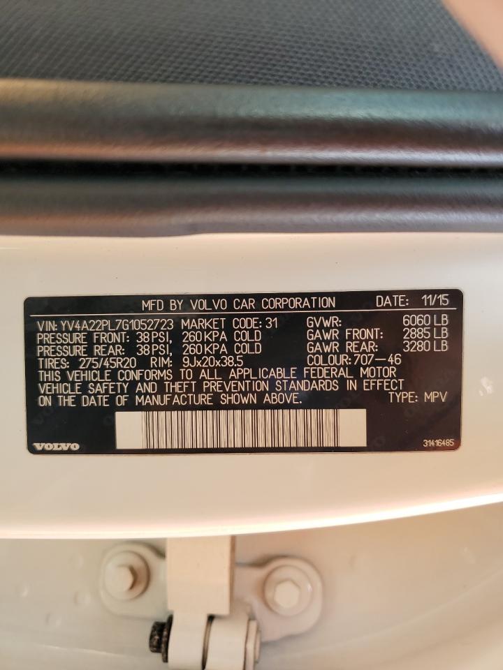 2016 Volvo Xc90 T6 VIN: YV4A22PL7G1052723 Lot: 80412495