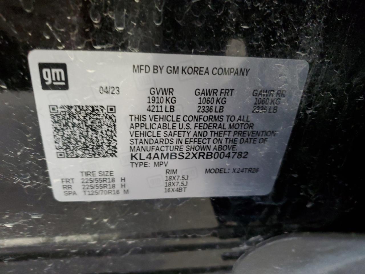 2024 Buick Encore Gx Preferred VIN: KL4AMBS2XRB004782 Lot: 81498165