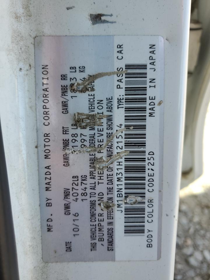 2017 Mazda 3 Grand Touring VIN: JM1BN1M31H1121534 Lot: 80275095