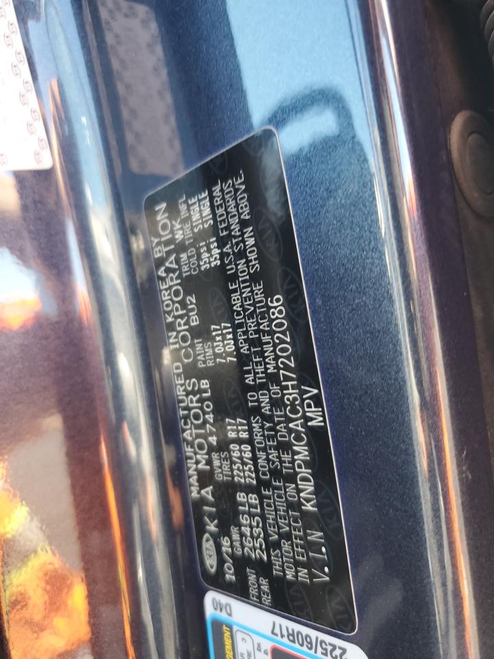 2017 Kia Sportage Lx VIN: KNDPMCAC3H7202086 Lot: 80753095