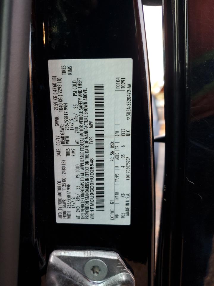 2017 Ford Escape Se VIN: 1FMCU9GD0HUD28548 Lot: 81093865