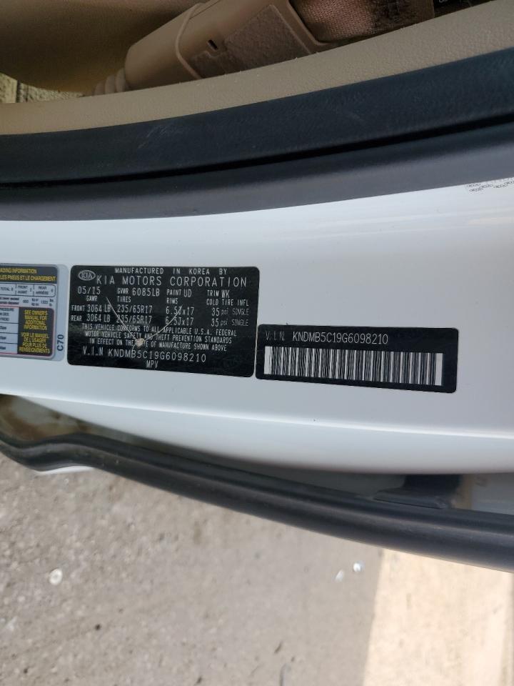 2016 Kia Sedona Lx VIN: KNDMB5C19G6098210 Lot: 80680775