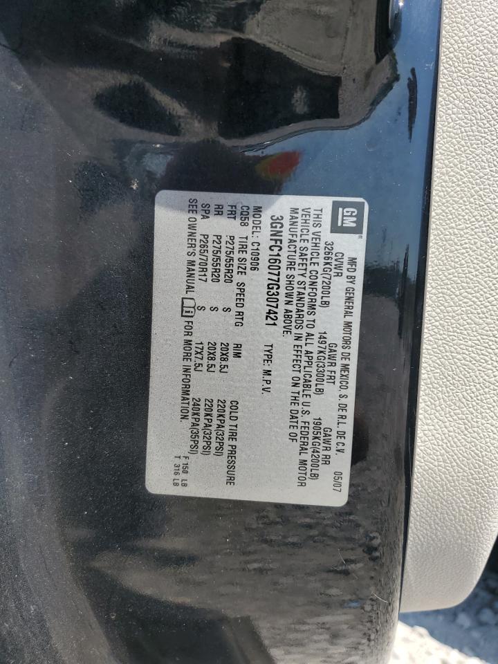 2007 Chevrolet Suburban C1500 VIN: 3GNFC16077G307421 Lot: 80148135