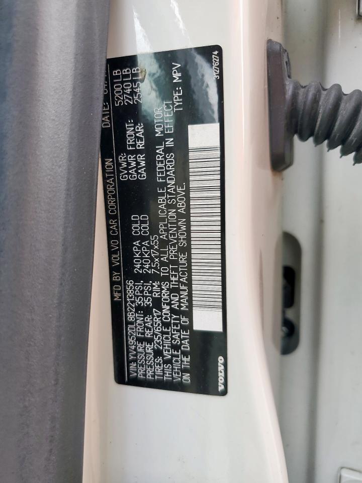 2011 Volvo Xc60 3.2 VIN: YV4952DL8B2213856 Lot: 80578355