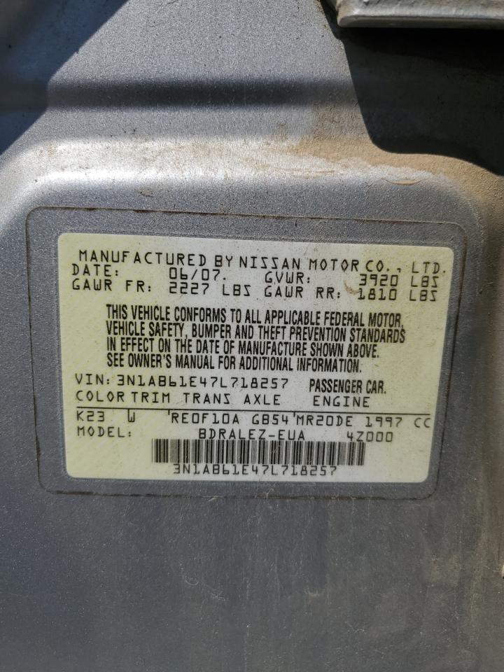2007 Nissan Sentra 2.0 VIN: 3N1AB61E47L718257 Lot: 80005755