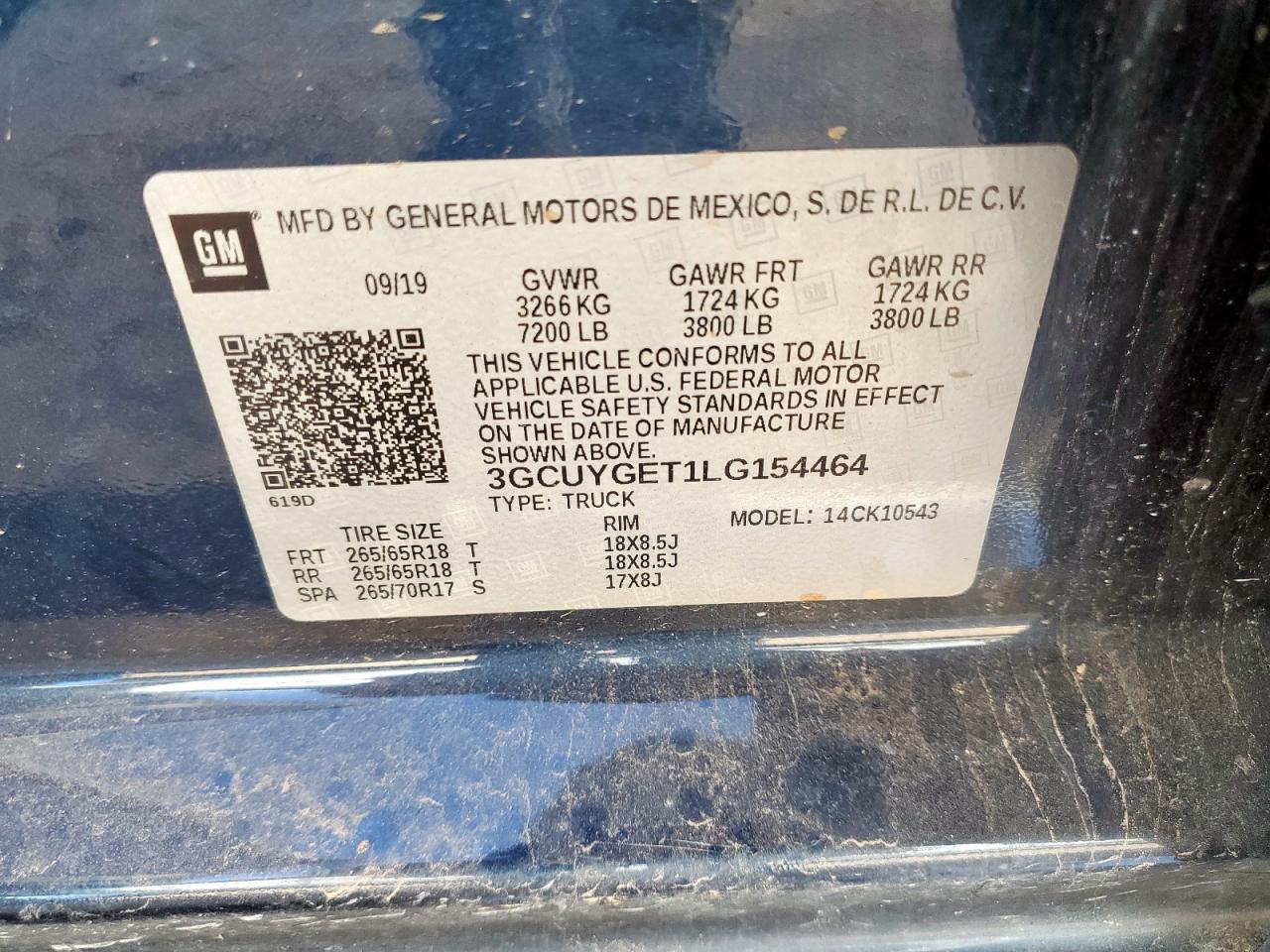 2020 Chevrolet Silverado K1500 Ltz VIN: 3GCUYGET1LG154464 Lot: 84236375