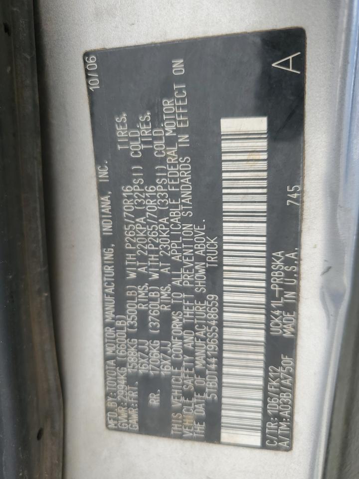 2006 Toyota Tundra Double Cab Sr5 VIN: 5TBDT44196S548659 Lot: 81503015