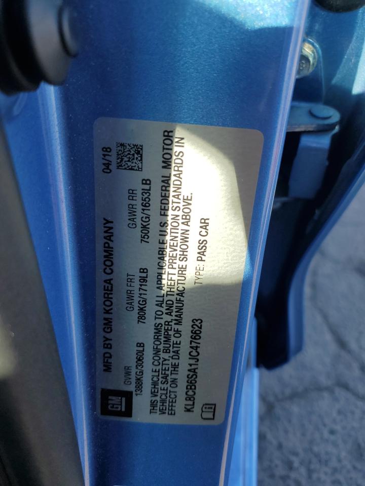 2018 Chevrolet Spark Ls VIN: KL8CB6SA1JC476623 Lot: 80527255