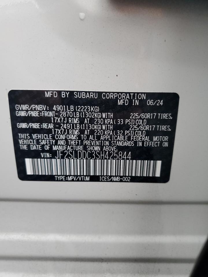 2025 Subaru Forester Premium VIN: JF2SLDDC3SH425844 Lot: 81460445