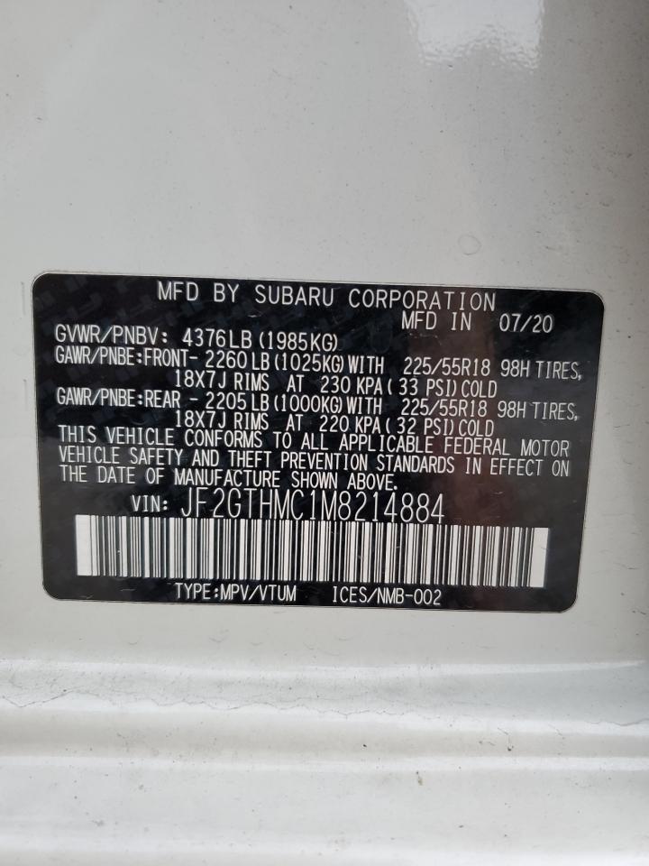 2021 Subaru Crosstrek Limited VIN: JF2GTHMC1M8214884 Lot: 80825075