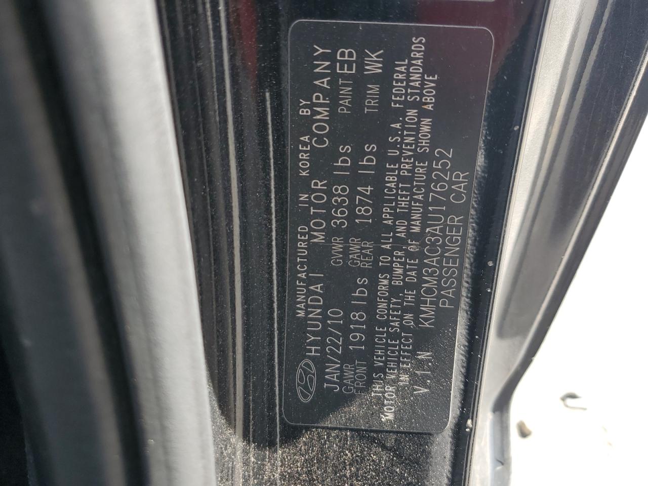 2010 Hyundai Accent Blue VIN: KMHCM3AC3AU176252 Lot: 81770945