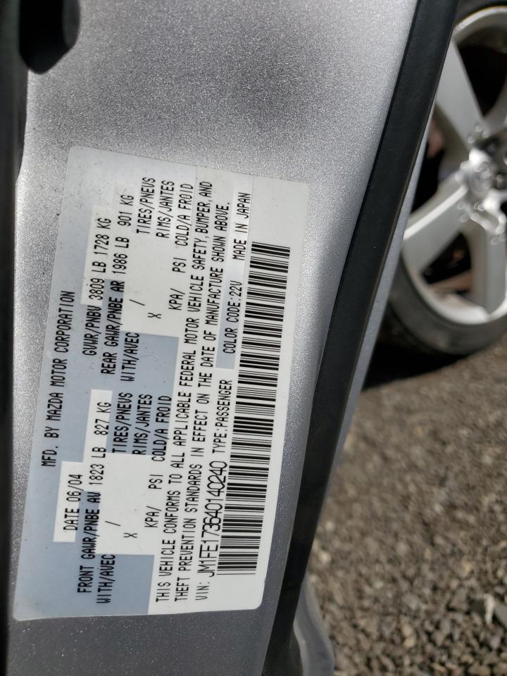 2004 Mazda Rx8 VIN: JM1FE173640140240 Lot: 80560895