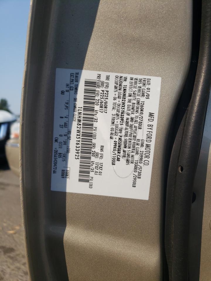 2005 Lincoln Town Car Signature Limited VIN: 1LNHM82WX5Y633925 Lot: 71218895