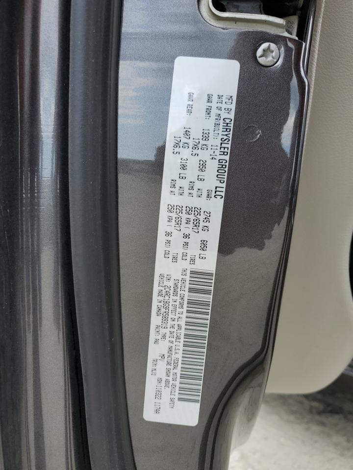 2015 Chrysler Town & Country Touring VIN: 2C4RC1BG9FR589319 Lot: 83930725