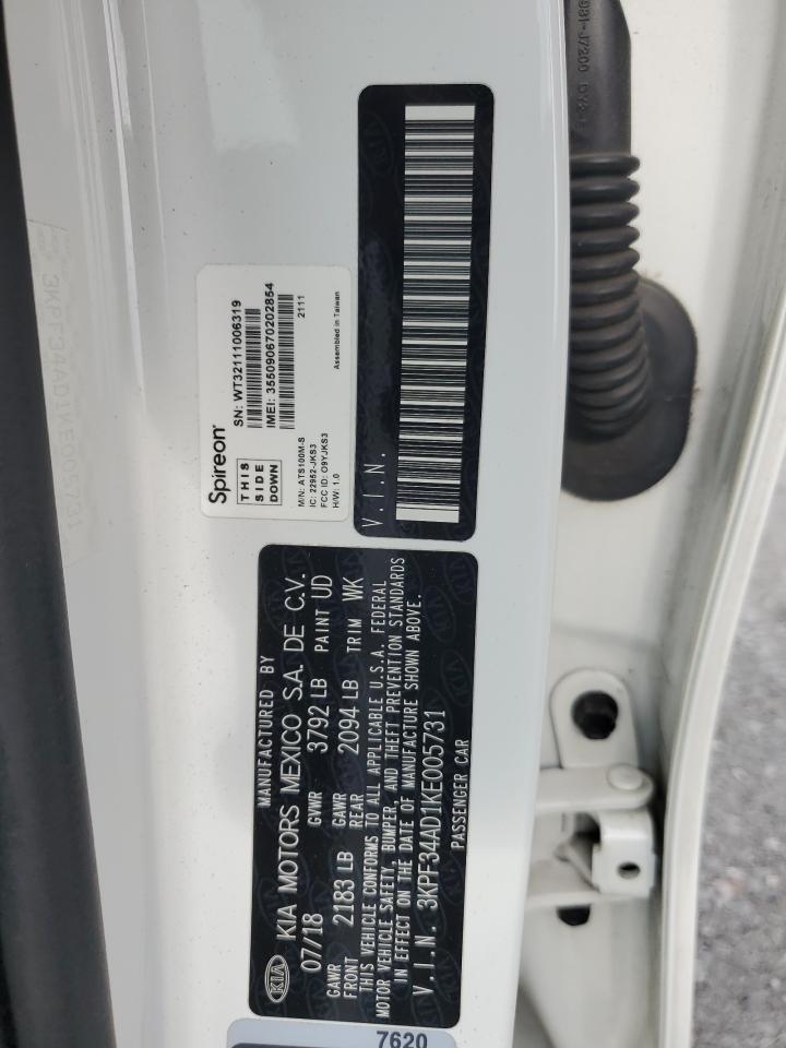 2019 Kia Forte Gt Line VIN: 3KPF34AD1KE005731 Lot: 83777825