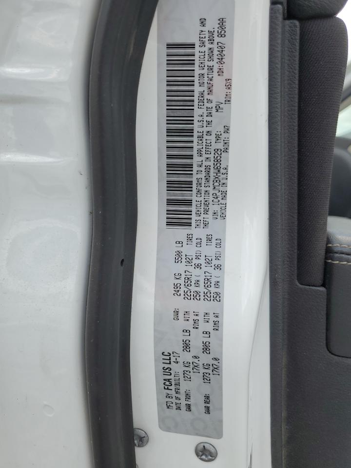 2017 Jeep Cherokee Latitude VIN: 1C4PJMCBXHW658529 Lot: 80403905