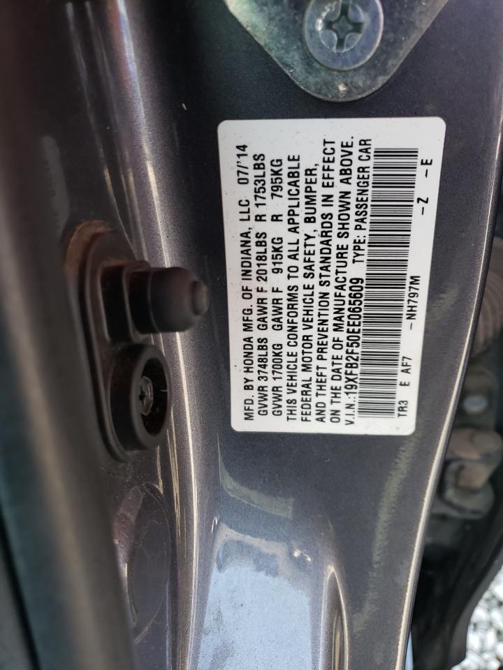 2014 Honda Civic Lx VIN: 19XFB2F50EE065609 Lot: 71460315