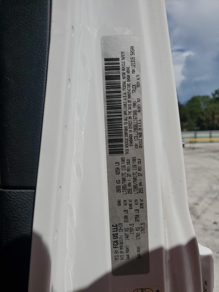 2020 Jeep Gladiator Rubicon VIN: 1C6JJTBG6LL167308 Lot: 81655195