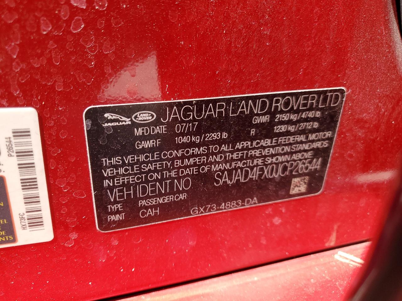 2018 Jaguar Xe Premium VIN: SAJAD4FX0JCP26544 Lot: 71307895