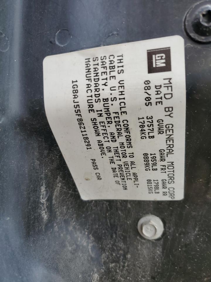 2006 Saturn Ion Level 2 VIN: 1G8AJ55F86Z118291 Lot: 81515335