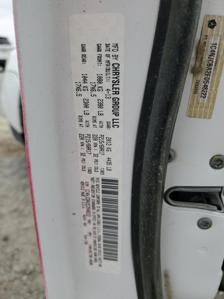 2014 Jeep Compass Sport VIN: 1C4NJCBA2ED548222 Lot: 84583235