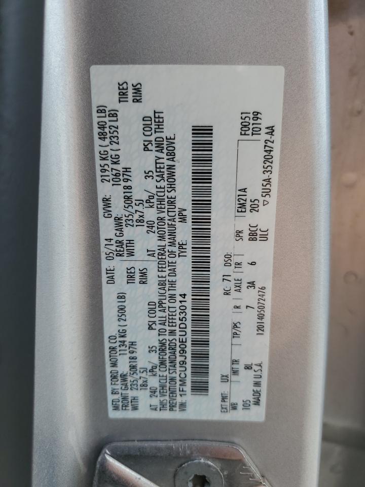 2014 Ford Escape Titanium VIN: 1FMCU9J90EUD53014 Lot: 84579495