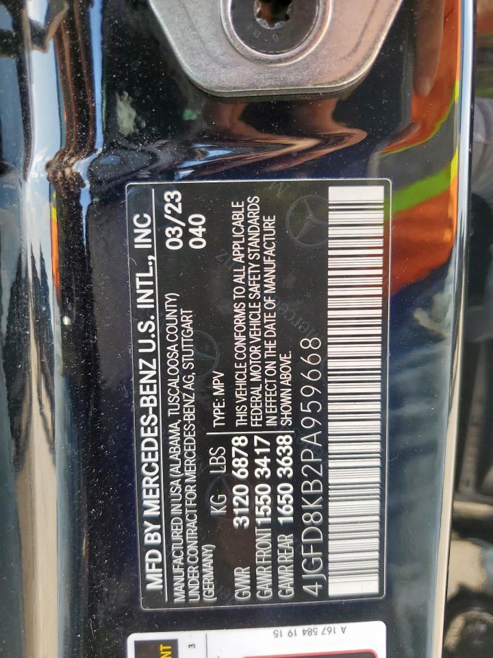 2023 Mercedes-Benz Gle Coupe 63 S 4Matic Amg VIN: 4JGFD8KB2PA959668 Lot: 81550315