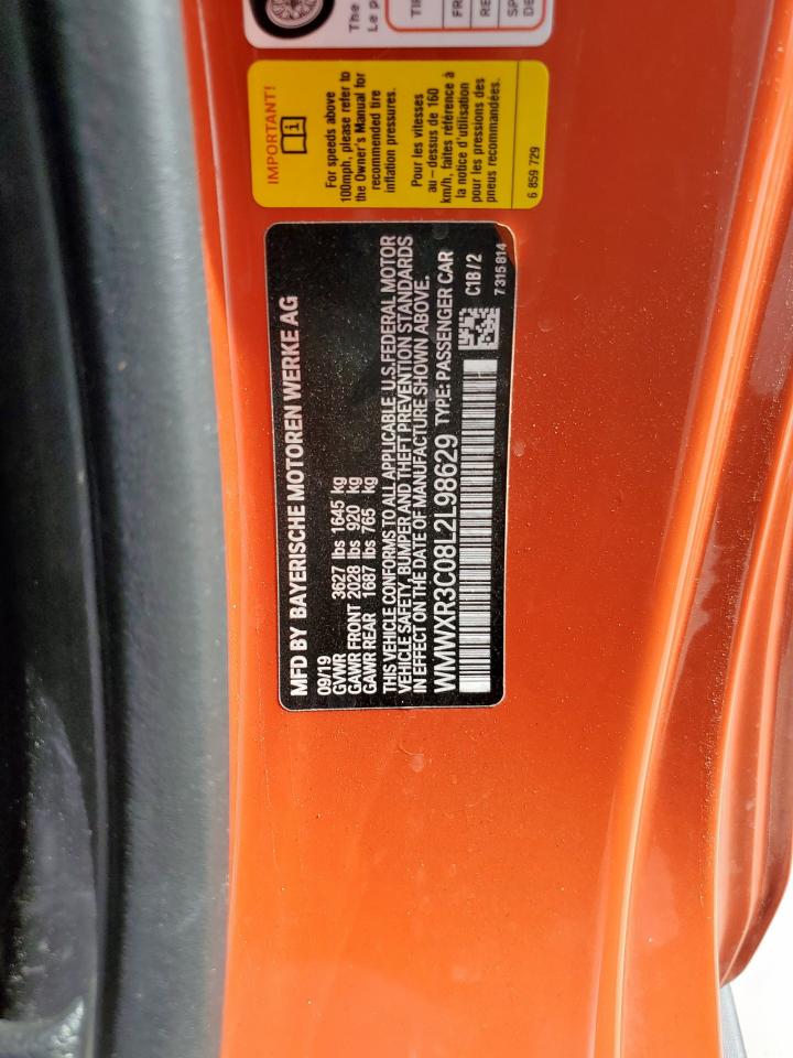 2020 Mini Cooper VIN: WMWXR3C08L2L98629 Lot: 84446075