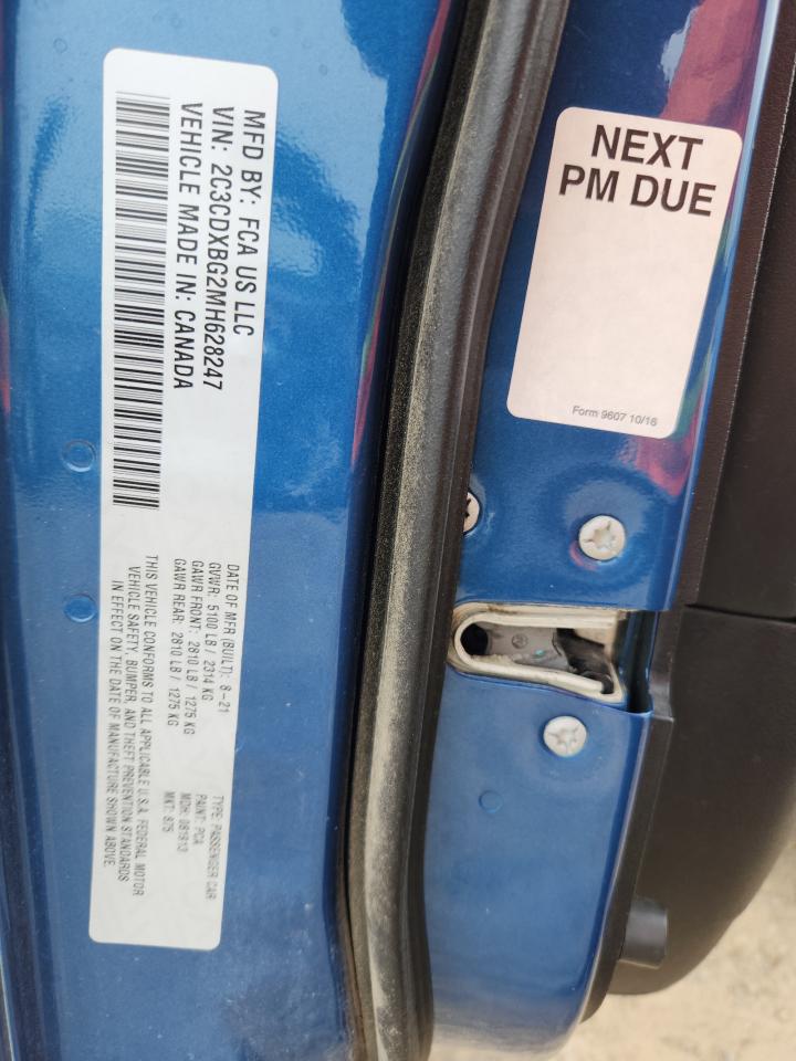 2021 Dodge Charger Sxt VIN: 2C3CDXBG2MH628247 Lot: 70930105