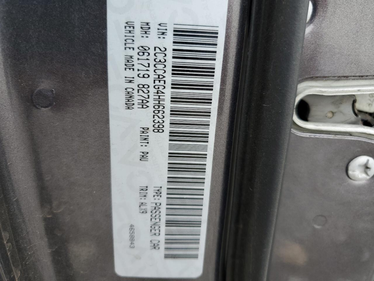 2017 Chrysler 300C VIN: 2C3CCAEG4HH662398 Lot: 81852885