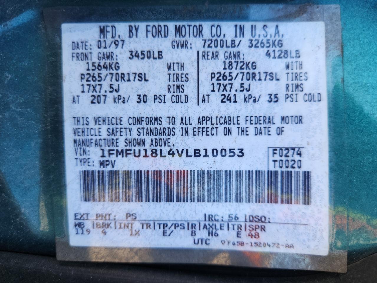 2014 Ford Expedition VIN: 1FMFU18L4VLB10053 Lot: 84199695