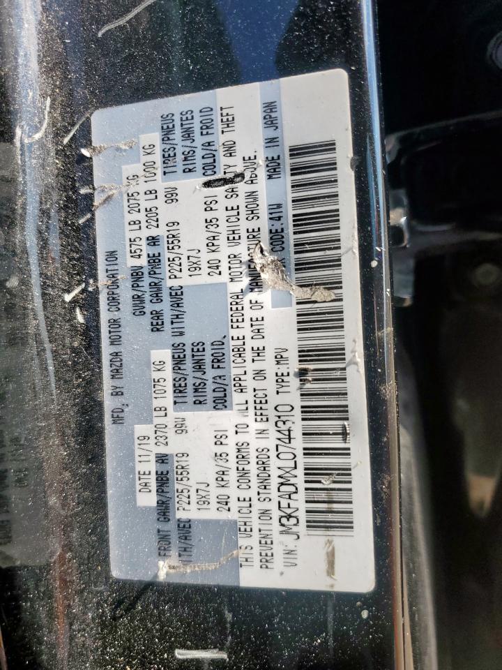 2020 Mazda Cx-5 Grand Touring VIN: JM3KFADMXL0744310 Lot: 80257655