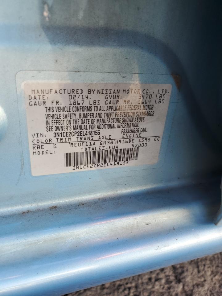 2014 Nissan Versa Note S VIN: 3N1CE2CP2EL418155 Lot: 71283055