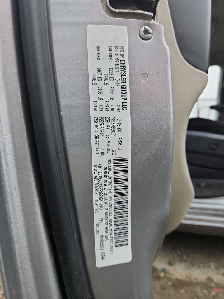 2014 Dodge Grand Caravan Sxt VIN: 2C4RDGCG5ER388854 Lot: 72076195