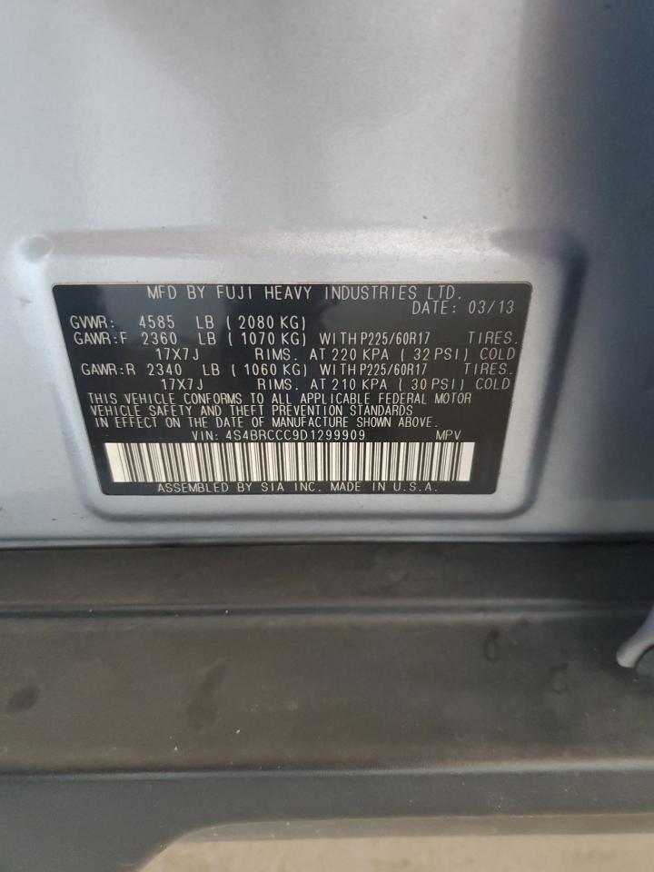 2013 Subaru Outback 2.5I Premium VIN: 4S4BRCCC9D1299909 Lot: 80363345