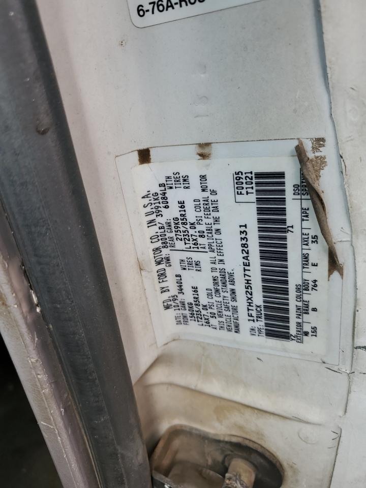 1996 Ford F250 VIN: 1FTHX25H7TEA28331 Lot: 81784545