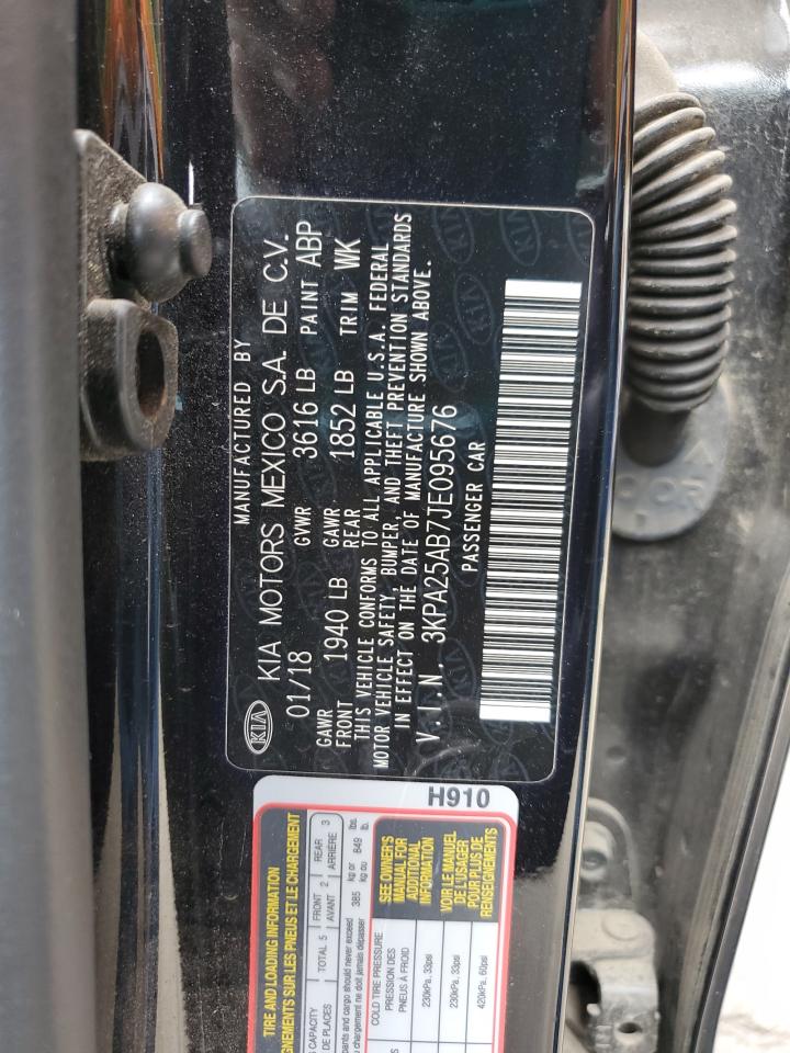 2018 Kia Rio Lx VIN: 3KPA25AB7JE095676 Lot: 80158545