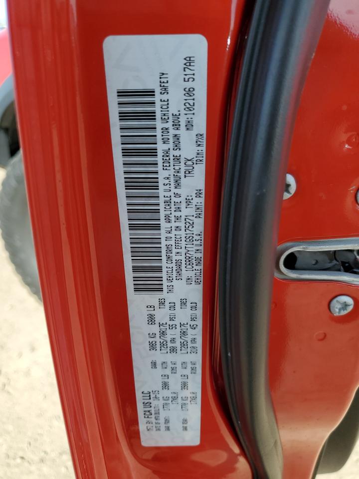 2016 Ram 1500 Rebel VIN: 1C6RR7YT1GS175271 Lot: 84053055