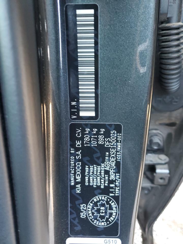 2025 Kia K4 Ex VIN: 3KPFU4DEXSE150025 Lot: 72005735