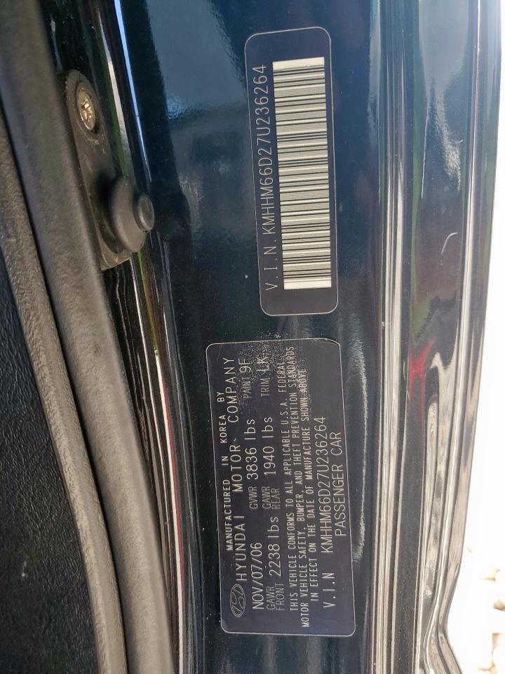 2007 Hyundai Tiburon Gs VIN: KMHHM66D27U236264 Lot: 71923785