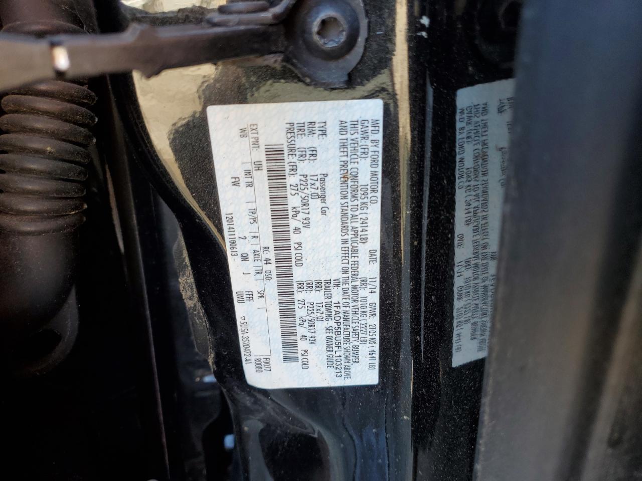 2015 Ford C-Max Sel VIN: 1FADP5BU5FL103213 Lot: 80413925