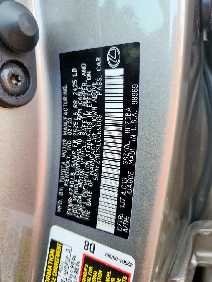 2020 Lexus Es 350 Ultra Luxury VIN: 58AFZ1B19LU069069 Lot: 84226665