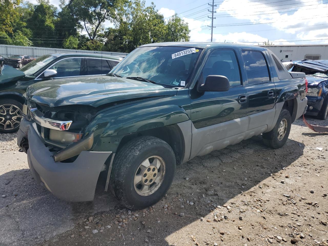 CHEVROLET AVALANCHE 2002. Lot# 84013255. VIN 3GNEK13T82G199607. Photo 1